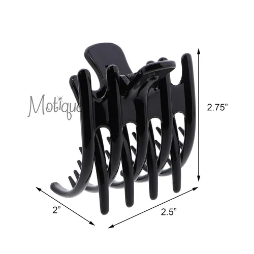 Miniatura 2 de Pinza de garra marbelizada para el cabello - Negro