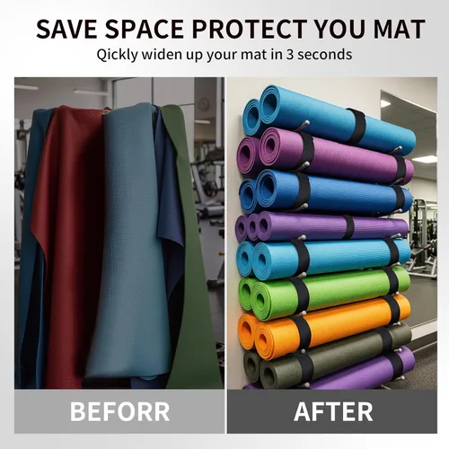 Miniatura 5 de Yoga Mat Carrier Strap, Adjustable Thick Straps Sling for Carrying Large Mats, Stretching Band