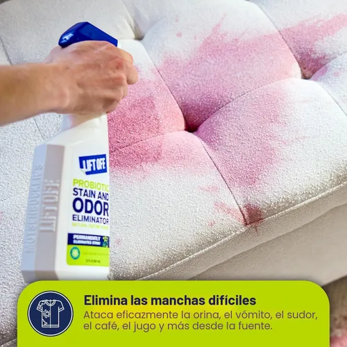 Miniatura 5 de Lift Off 45006 - Spray probiótico para eliminar manchas y olores, potente limpiador de alfombras con enzimas naturales y eliminador de olores
