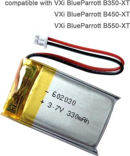 Miniatura 5 de Batería 602030, batería de repuesto de 330 mAh para auriculares Bluetooth VXI BlueParrott B350-XT B450-XT, compatible con batería de cámara