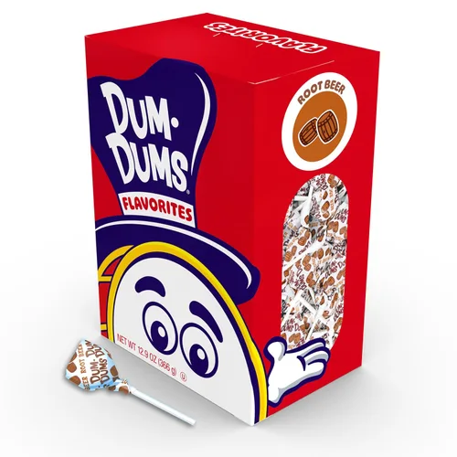 Miniatura 14 de Dum Dums Paletas de Soda de Crema - Caja de Dulces a Granel con Paletas Envueltas Individualmente, Chupetas Gourmet de un Solo Sabor - 50