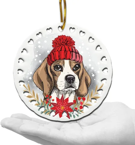 Miniatura 16 de BELLA BUSTA -Adorno de Navidad para perros, decoración navideña para amantes de los perros, estampado de Navidad UV