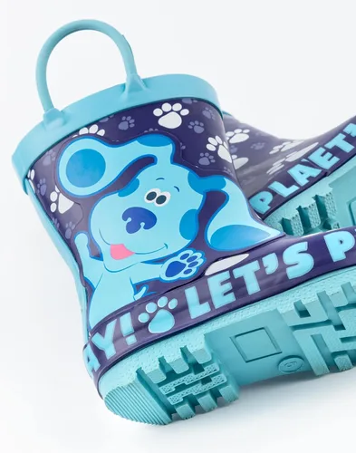 Miniatura 7 de Blue's Clues And You Wellies - Botas de agua para niños y niñas Animated Blue Puppy Lets Play Wellington Botas resistentes al agua Zapatos