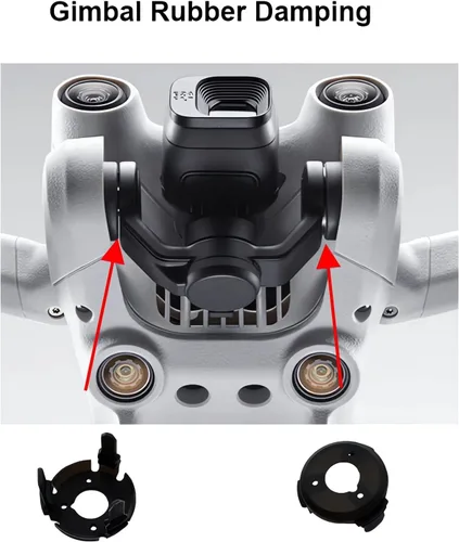 Miniatura 3 de Amortiguador de goma cardán para DJI Mini 3 Pro/Mini 3 Amortiguación de choque Gimbal Cámara Reparación Piezas de Repuesto