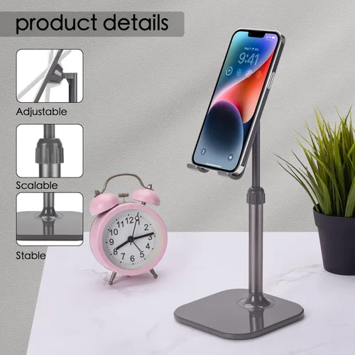 Miniatura 4 de Doboli Soporte para Teléfono Celular, Soporte para Teléfono de Escritorio, Soporte para Teléfono Compatible con iPhone y Todos los Teléfonos Móviles