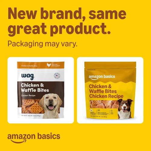 Miniatura 3 de Marca Amazon – Golosinas Wag para perros, bocados de pollo y waffle, 12 onzas resellables, paquete de 1