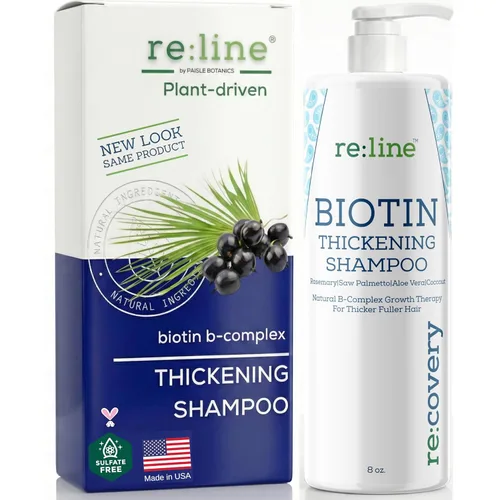 Paisle Botanics Champú espesante de biotina, fórmula voluminizadora natural para cabello fino o adelgazante y un volumen de aspecto más completo,