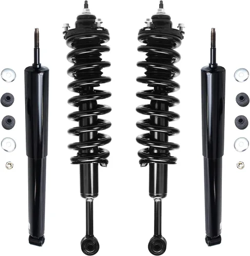 Miniatura 40 de Detroit Axle - Amortiguadores de puntales RWD para Infiniti G35 03-06, 2 amortiguadores traseros, 2 puntales delanteros y muelles helicoidales 2003