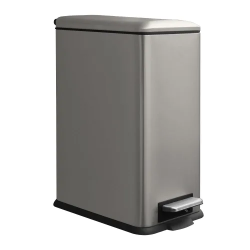 Miniatura 21 de Cubo de basura pequeño para baño con tapa, cubo de basura de 1.3 galones con cubo interior extraíble, cubo de basura delgado con tapa de cierre