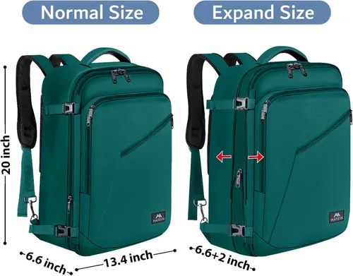 Miniatura 68 de MATEIN - Mochila de viaje extragrande de 10.56 galones, mochila de viaje ampliable apta para aerolíneas, para viajeros de fin de semana, hombres
