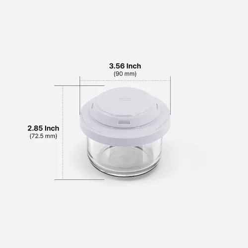 Miniatura 6 de Comotomo Recipientes de vidrio para almacenamiento de alimentos para bebés, tarros de 4 onzas con tapas de silicona, vasos herméticos