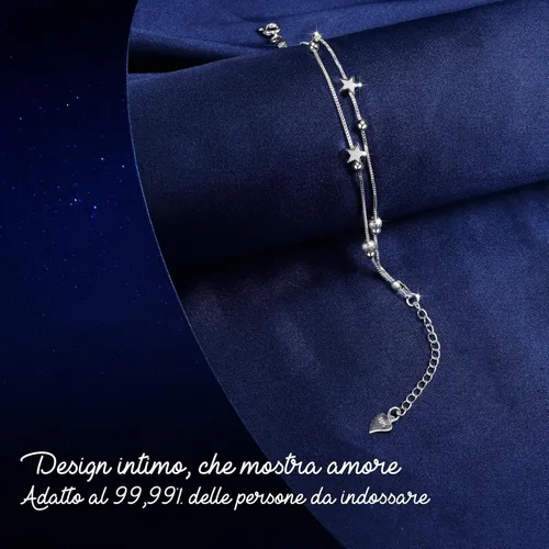 Miniatura 5 de FANCIBAND Pulseras de plata de ley 925 con dijes para mujer, delicada cadena de plata ajustable, pulsera de cuentas simples, regalos de joyería