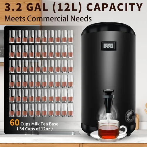 Miniatura 2 de Dispensador de bebidas aislado con dispensador de bebidas de calefacción, dispensador de bebidas de calefacción eléctrica, urna de agua caliente