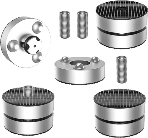 Miniatura 7 de Tertullus 4 piezas de pies de aislamiento de altavoz, almohadillas antivibración con soporte de bola de acero inoxidable de 1.535 in x 0.945 in