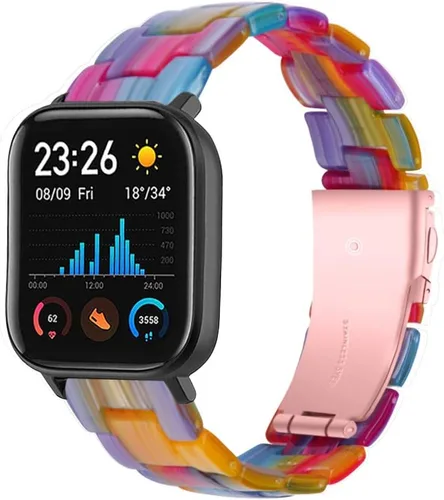 Miniatura 9 de FitTurn Bandas de resina compatibles con Amazfit Bip 6/Bip 5/Pace/Cheetah/Stratos 2 3/GTR 4/GTR 3/GTR 3 Pro/GTR 2/GTR 2e/GTR 1.850 in Reloj