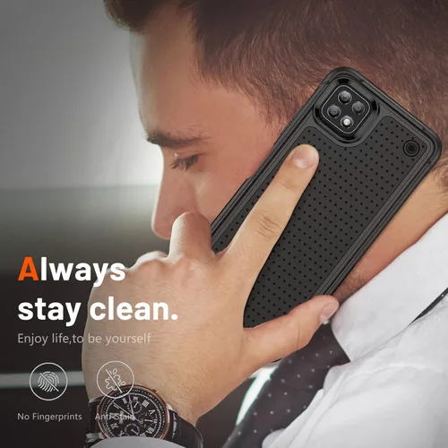Miniatura 7 de Jeylly Compatible con Samsung Galaxy A22 5G Funda, Funda Samsung A22 5G con 2pcs protectores de pantalla de vidrio templado
