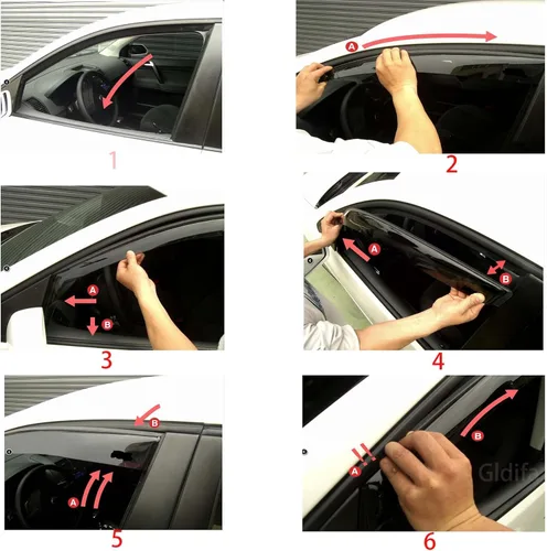 Miniatura 6 de inchannel - Visera de ventana compatible con Chevy Equinox 2018-2024, deflector de ventilación de viento, humo, 4 piezas