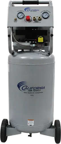 California Air Tools 20020 2.0 HP Compresor de aire ultra silencioso y sin aceite con ruedas, capacidad de tanque de 20 galones, nivel de ruido de