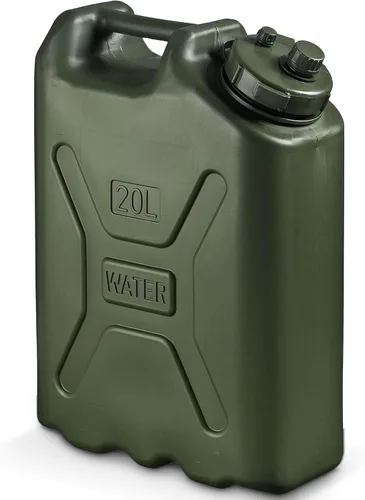 Scepter Contenedor de agua portátil de estilo militar para acampar y al aire libre, 5 galones, color verde, dispensador de bebidas e hidratación de