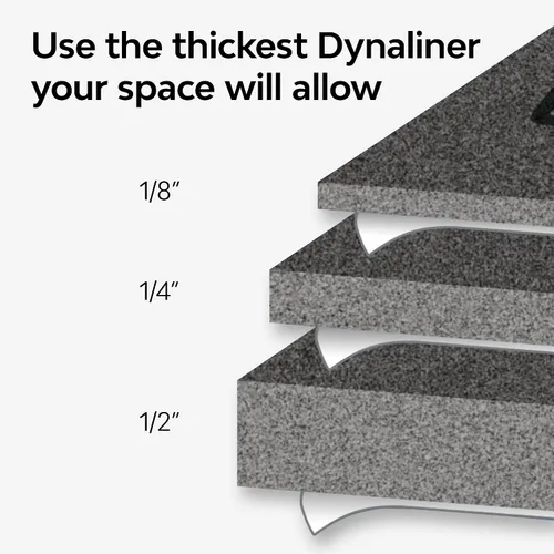 Miniatura 3 de DYNAMAT 11103 Dynaliner 32" x 54" x 1/2" de grosor - Amortiguador de sonido autoadhesivo - Fabricado en Estados Unidos