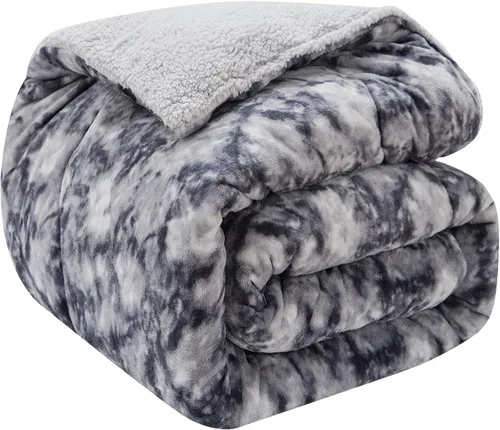Miniatura 15 de CHOSHOME Manta de forro polar Sherpa - Manta gruesa y cálida para invierno, manta de felpa suave y mullida para cama, sofá y viajes