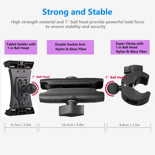 Miniatura 5 de Soporte con Abrazadera para Tableta iPad en Manillar de Cinta de Correr y Bicicleta para Bicicleta Estática, Elíptica, Bicicleta Spinning Peloton