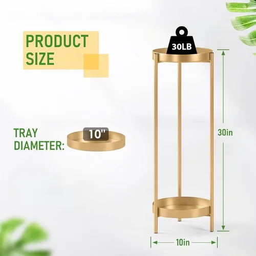 Miniatura 3 de Soporte para Plantas Macetas para Plantas Soportes de Interior – Soporte de Metal para Macetas de Flores Estante para Plantas para Múltiples