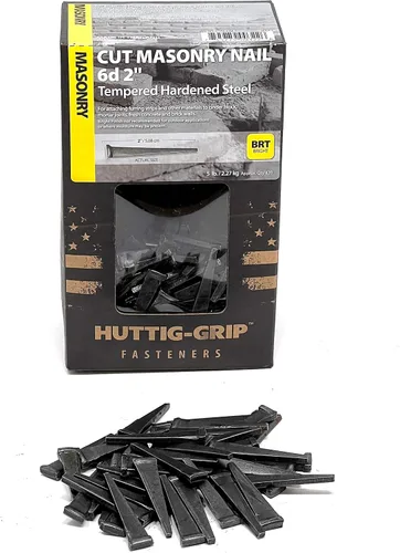 Miniatura 7 de Huttig-Grip - Clavo de mampostería de corte de 2 pulgadas 6d para montaje de tiras de pelaje, paquete de 420 clavos de 5 libras