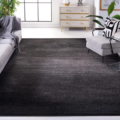 Miniatura 12 de SAFAVIEH Adirondack Collection - Alfombra decorativa, 2 pies 6 pulgadas x 4 pies, color negro y gris, diseño moderno, no desprende pelusa y de fácil