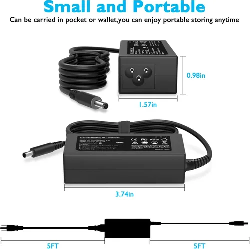 Miniatura 3 de Cargador de batería adaptador de CA de 45 W 19.5V 2.31A para Dell Inspiron 15 7000 5000 3000 Series Cargador 13 7352 7347 7348 5368 5378 5379 7368