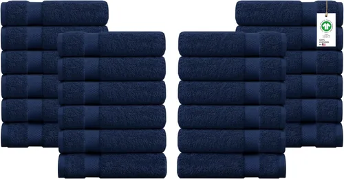 Miniatura 74 de Toallas 100% algodón orgánico de 22.93 oz/m² de felpa al tacto de secado rápido, paquete de 12 toallas de lavado de algodón orgánico, certificado