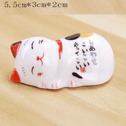 Miniatura 3 de Paquete de 6 palillos de cerámica con forma de panda, cuchara, tenedores, cuchillos, vajilla de descanso, soporte de panda, adorno festivo para mesa