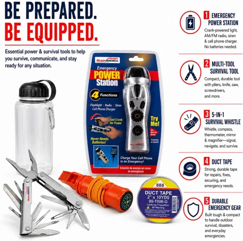Miniatura 4 de Ready America 70285 kit de emergencia de lujo para 2 personas, mochila para 3 días