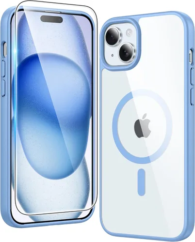 Miniatura 463 de FNTCASE Funda transparente para iPhone 15: Funda para iPhone 14/13, fundas magnéticas para teléfono con protector de pantalla compatible con Magsafe