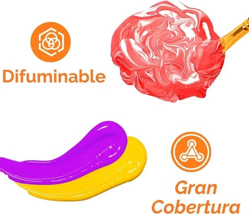 Miniatura 3 de ABEIER Pintura de Dedos Lavable para Niños Pequeños, Segura No Tóxica, 12 Colores Vibrantes (35.8ml), Pintura Segura para Bebés para Manos y Pies