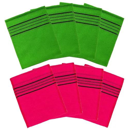 Miniatura 3 de 8 paños de baño exfoliantes asiáticos - rojo y verde