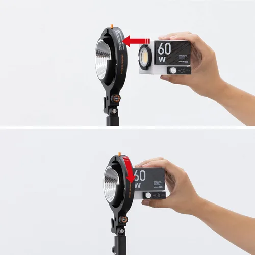 Miniatura 3 de ZHIYUN Adaptador de montaje Bowens A con soporte ZY para luz G60