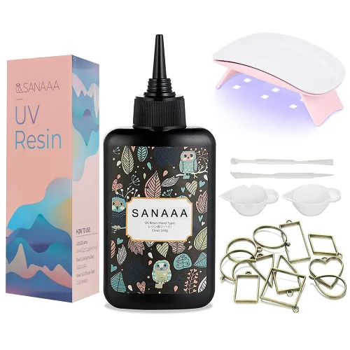 Miniatura 9 de SANAAA Resina UV Transparente de Tipo Duro de 200g para Hacer Joyería de Resina DIY