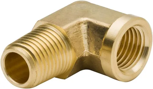 Miniatura 6 de Codo de calle de latón de 90 grados, 1/2 pulgada NPT macho x 1/2 pulgada NPT hembra forjado tubería (paquete de 2)
