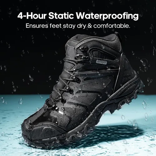 Miniatura 5 de NORTIV 8 Botas de trabajo impermeables para hombres botas de construcción de seguridad con punta de acero ARMADILLO-STL