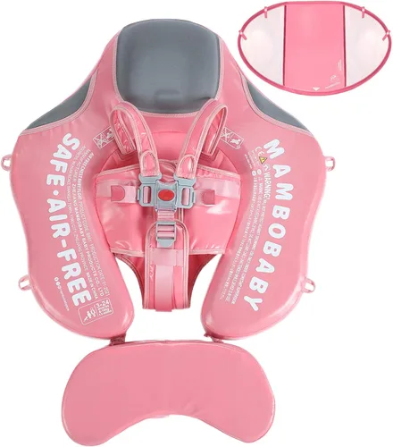 Miniatura 26 de Flotador Mambobaby con cola para bebé con toldo, flotador de piscina sólido, entrenador de natación infantil, entrenamiento de natación tumbado