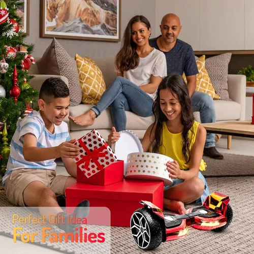 Miniatura 7 de 8.5” All Terrain Hover Board, Off Road Self Balancing Scooter with Bluetooth and LED Lights, UL2272 Safety Certified Rojo
