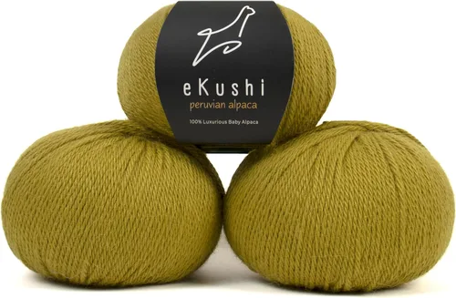 Miniatura 54 de 100% Hilo de Alpaca para Bebé para Tejer y Ganchillo - Juego de 3 Madejas de Hilo Premium DK - Ligero, Hipoalergénico y Térmico Hecho en Perú - N010