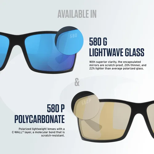 Miniatura 6 de Costa Del Mar Women's Gannet Rectangular Sunglasses
