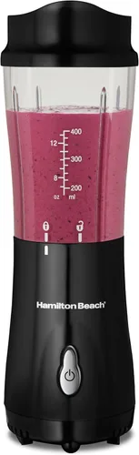 Miniatura 5 de Hamilton Beach Licuadora portátil para batidos y batidos con taza de viaje y tapa sin BPA de 14 onzas y licuadora portátil para batidos y batidos