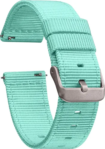 Miniatura 19 de GadgetWraps Correa de reloj de nailon con pasadores de liberación rápida compatible con Gizmo Watch, Samsung, verde esmeralda guijarro, 0.787 in