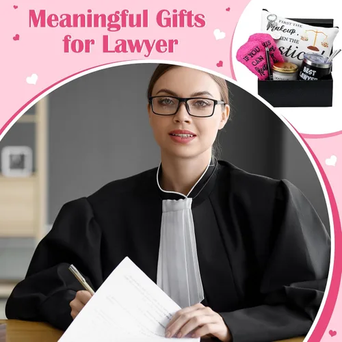 Miniatura 4 de 7 piezas de regalos de abogados para mujeres, regalo de escuela de derecho, incluye vaso de acero inoxidable de 12 onzas, llavero, vela, bolígrafo