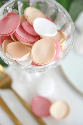 Miniatura 6 de Floroom 300 pétalos de rosa champán de seda sintética, pétalos de flores para bodas, pajecitos, cesta, pasillo, dispersión, centro de mesa, cena