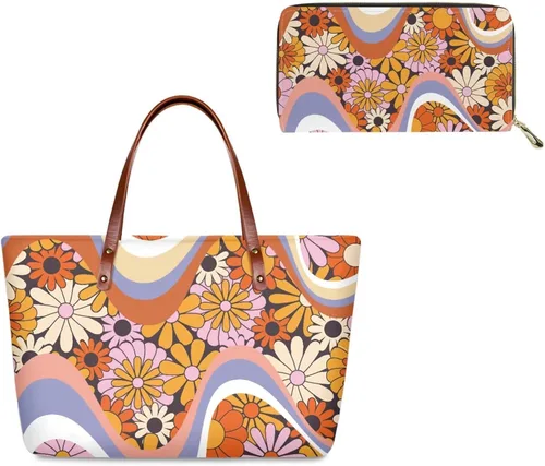 JEOCODY Bolso de mano con asa superior para mujer, bolso de hombro grande, bolso largo de cuero para viajes, escuela, compras, fiesta, regalo