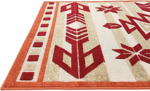 Miniatura 9 de Unique Loom Outdoor Modern Collection - Alfombra de área - Albuquerque (2' x 3' 1" Rectángulo Beige/Marrón)